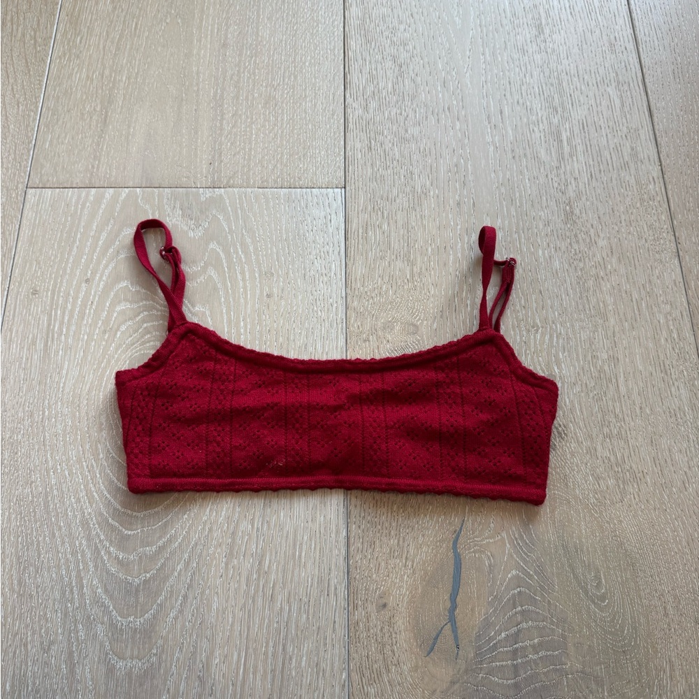 Sculptor Worldwide Red Knit Bralette